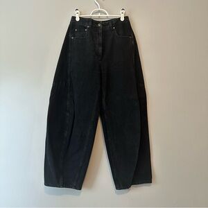 Tibi Sid jeans in vintage black denim, size 25 short
